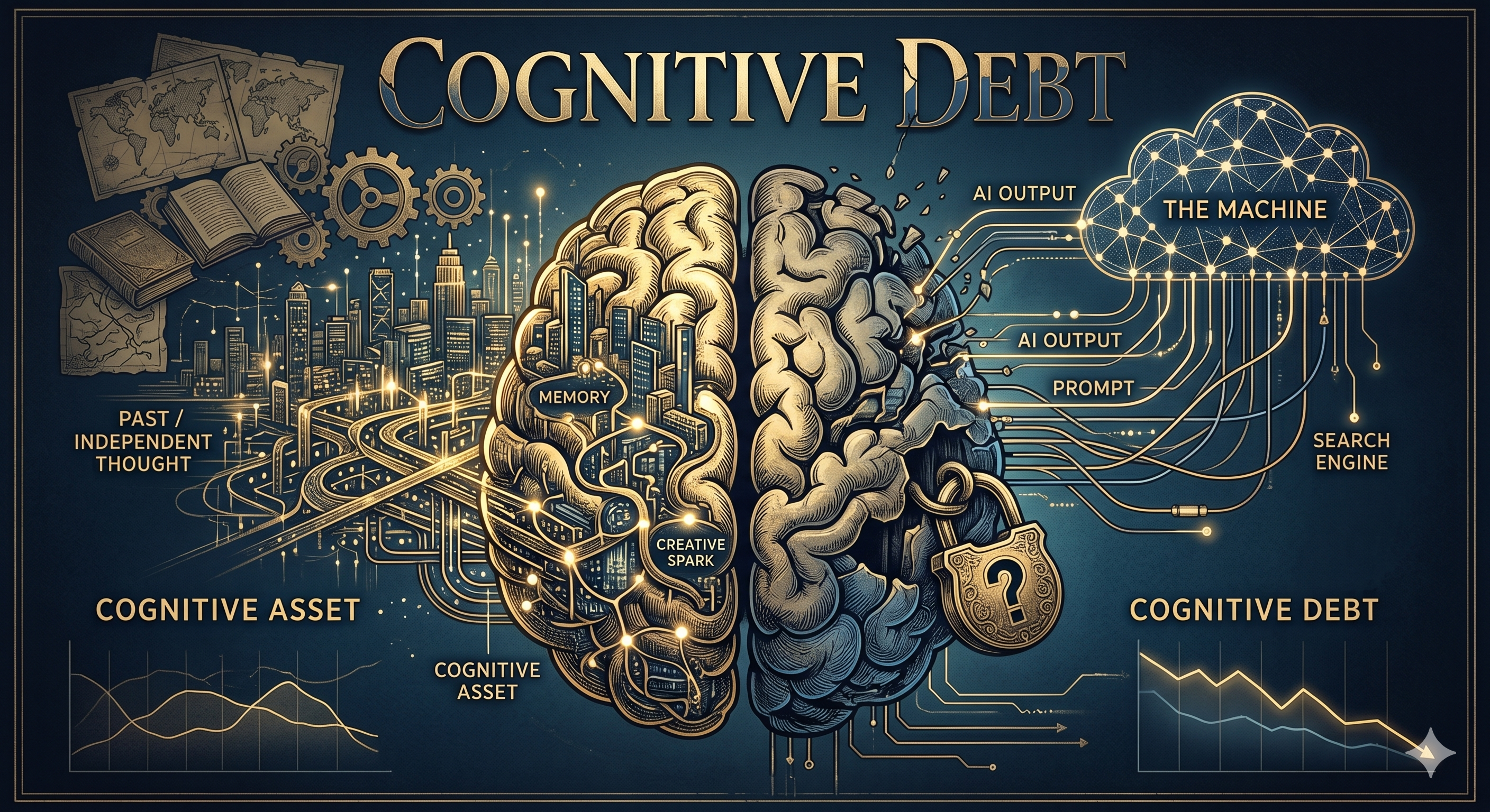 AI's Cognitive Debt: Fiction vs. Reality