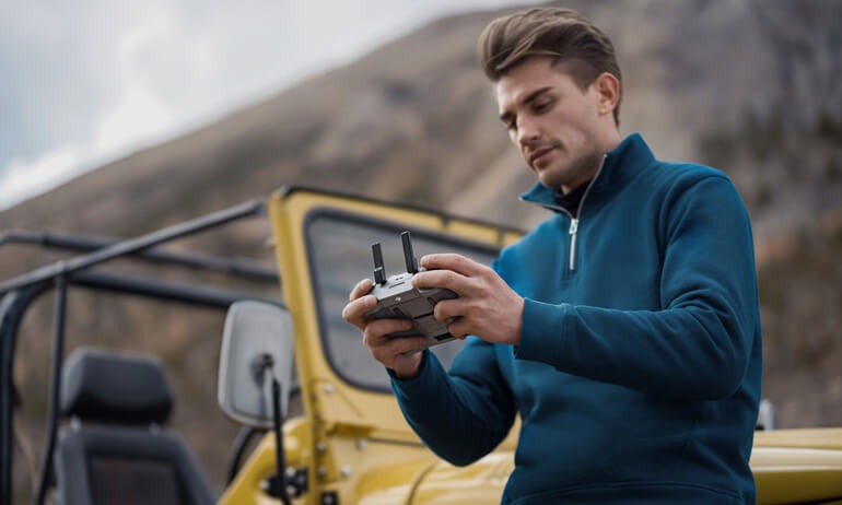 DJI Air 3 with DJI RC 2 and charging hub