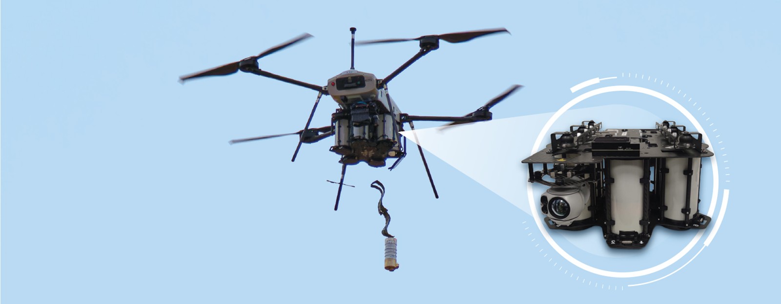 TerminaTHOR releasing a bomblet, with pod detail