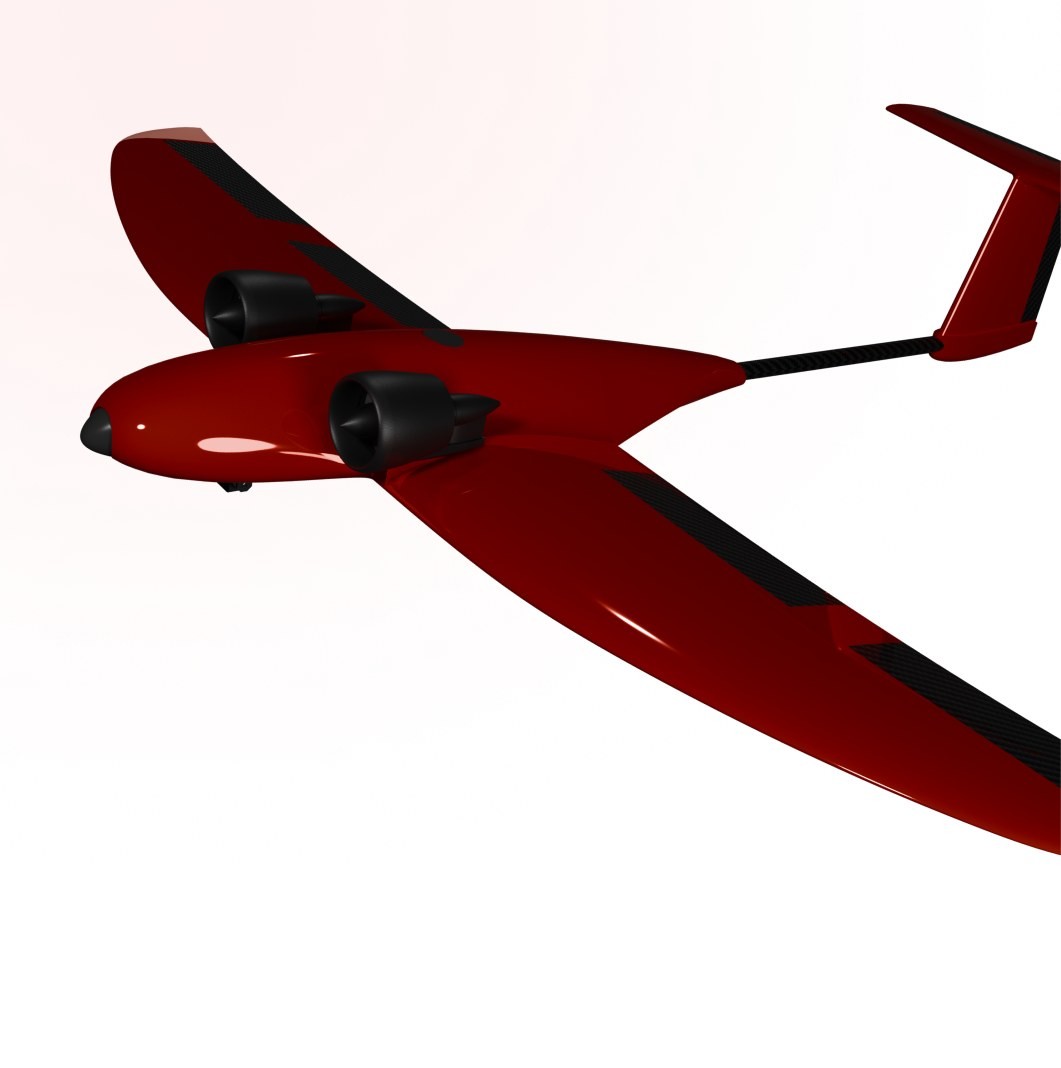 Red Kite with twin ducted fans