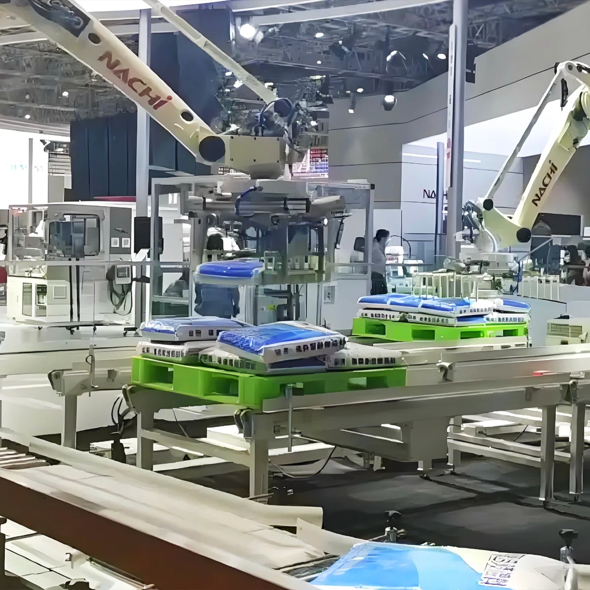 GOJON bag palletizing line with two robots