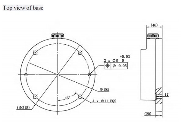 SZGH-I10 - top view of base