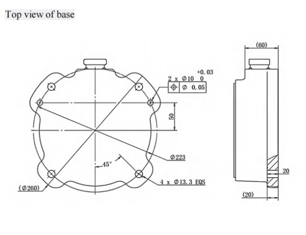 SZGH-I20 - top view of base