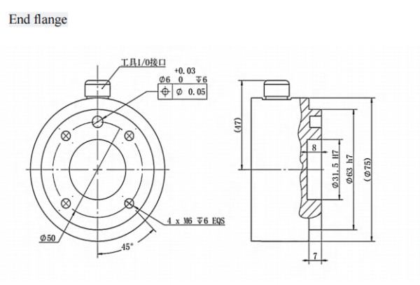 SZGH-I3 - end flange drawing