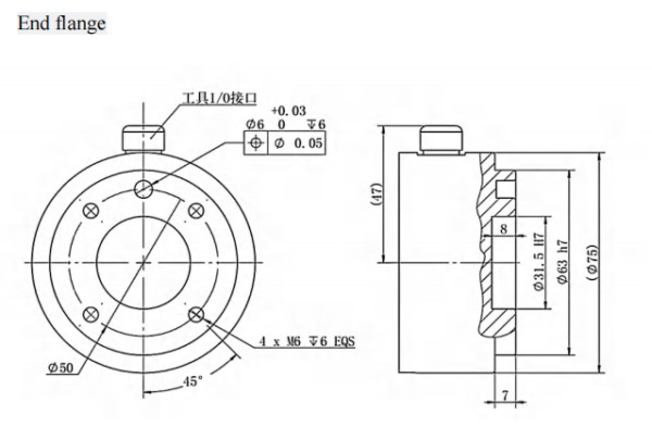 SZGH-I5 - end flange drawing