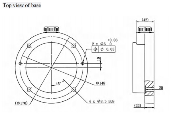 SZGH-I7 - top view of base