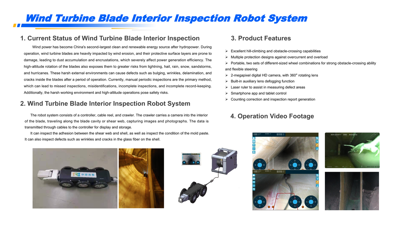 TRI Wind Turbine Blade Interior Inspection Robot