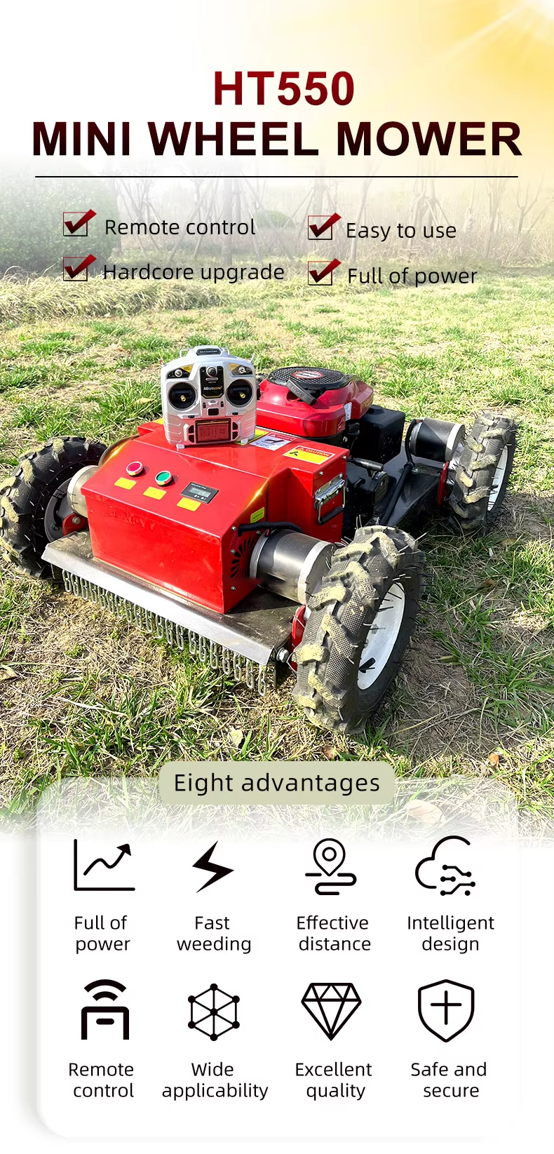 HT550 Intelligent Lawn Mowing Robot robot