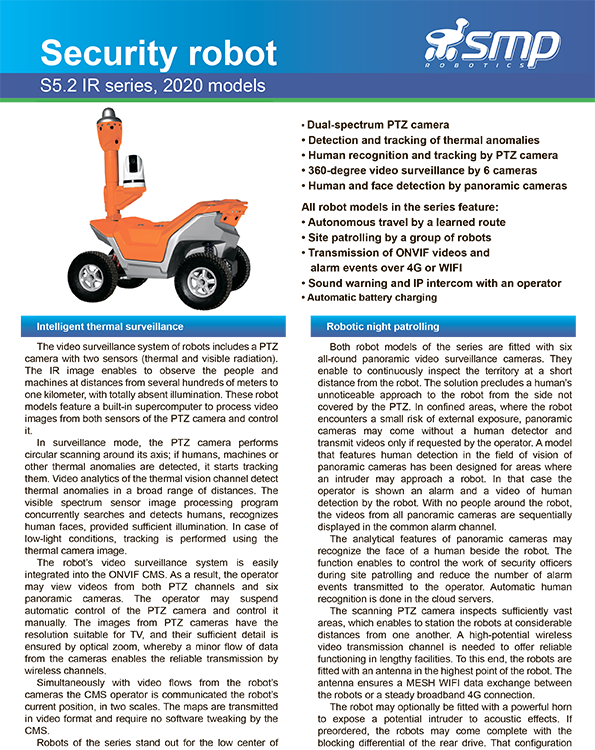 S5 Thermal Security Robot