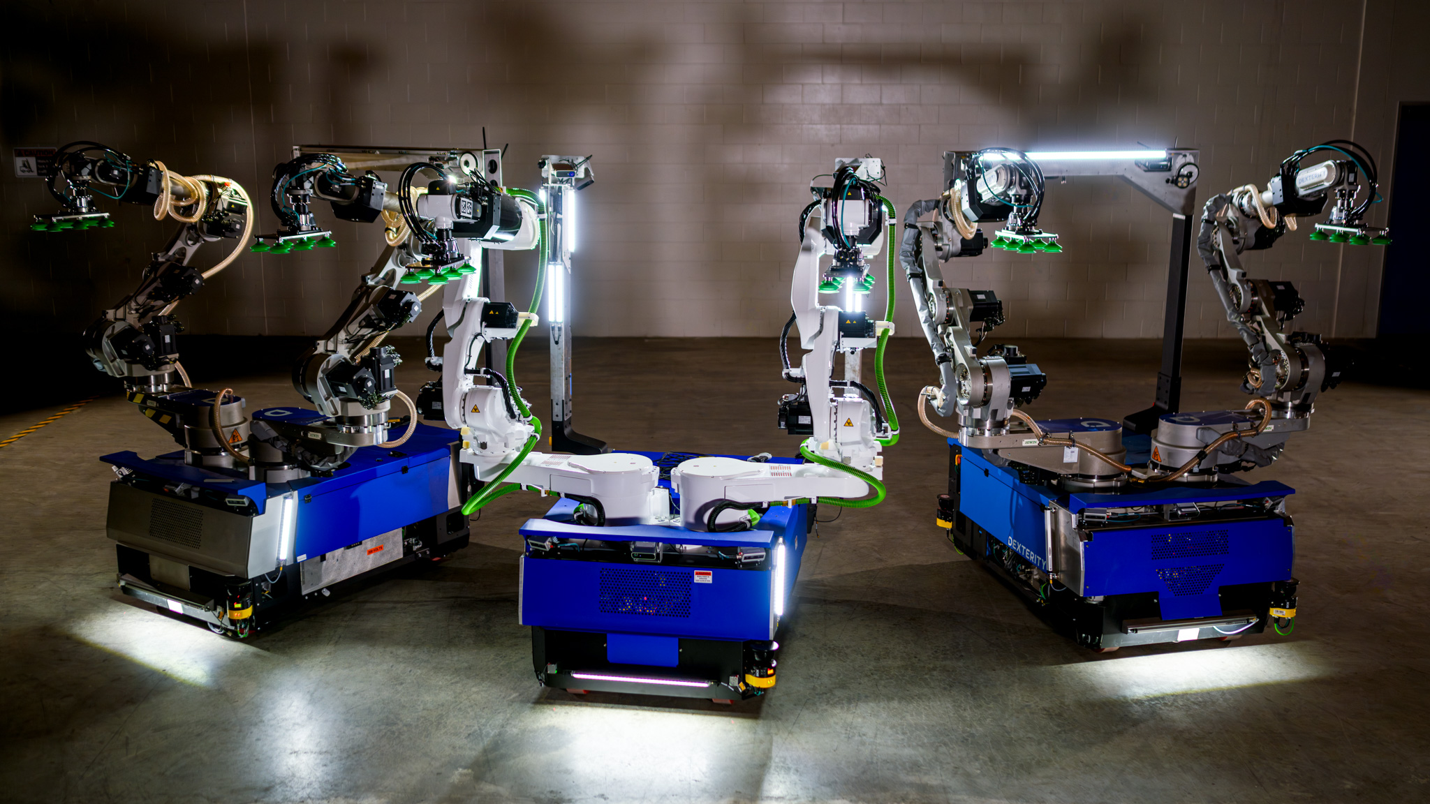 Mech units in a logistics facility