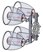 Non-Rotating Suction Cup Suspension 14mm 20mm Stroke