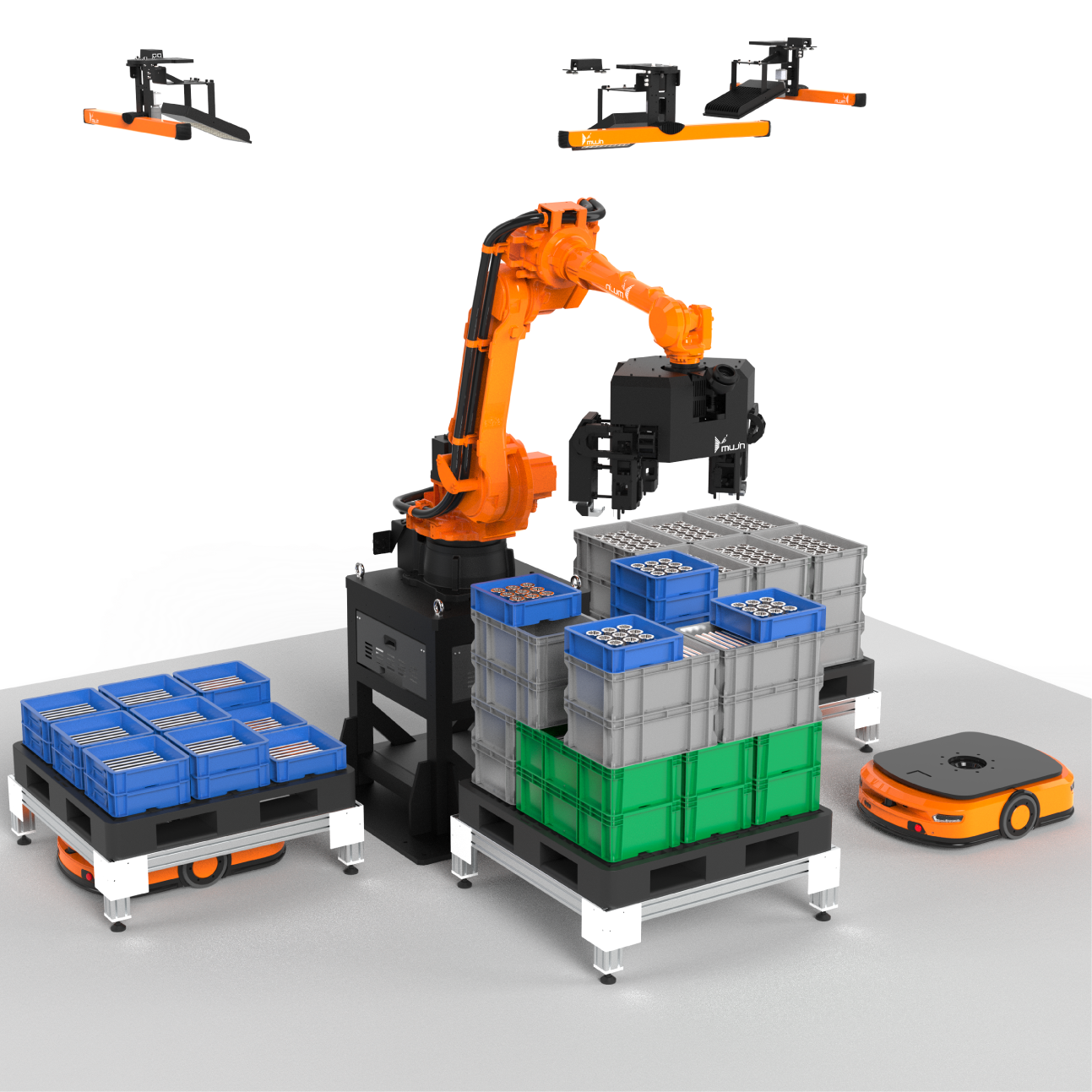 Returnable-Container Depalletize/Palletize Robot