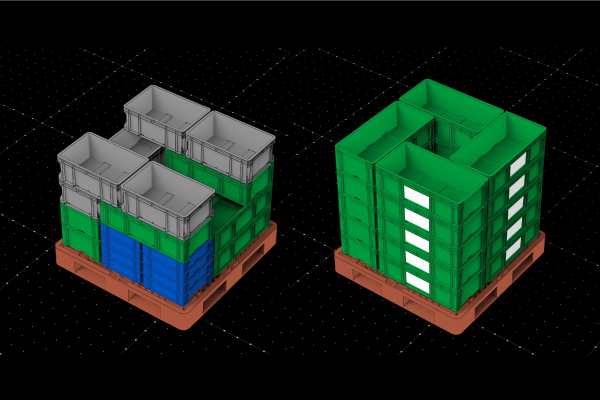 Returnable-Container Depalletize/Palletize Robot