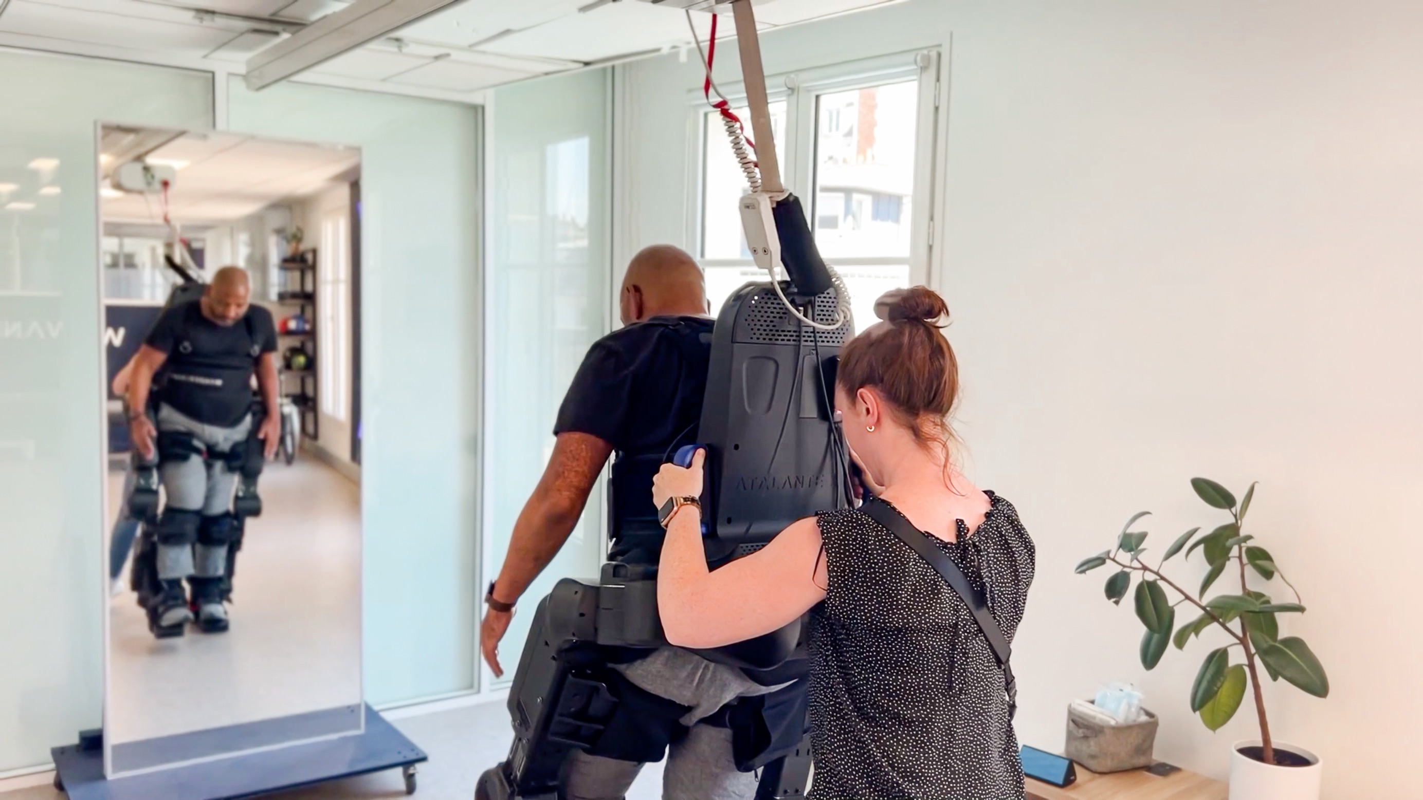 Atalante X walking a patient hands-free