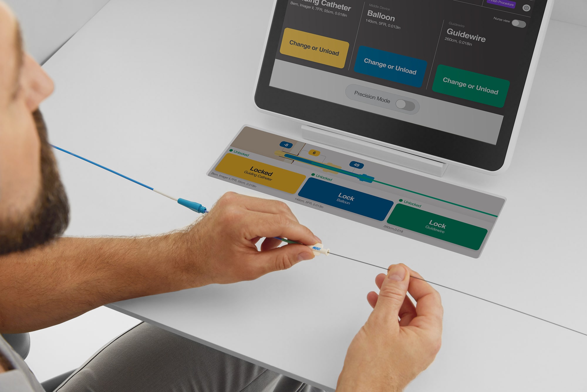 Haptic guidewire and catheter controls