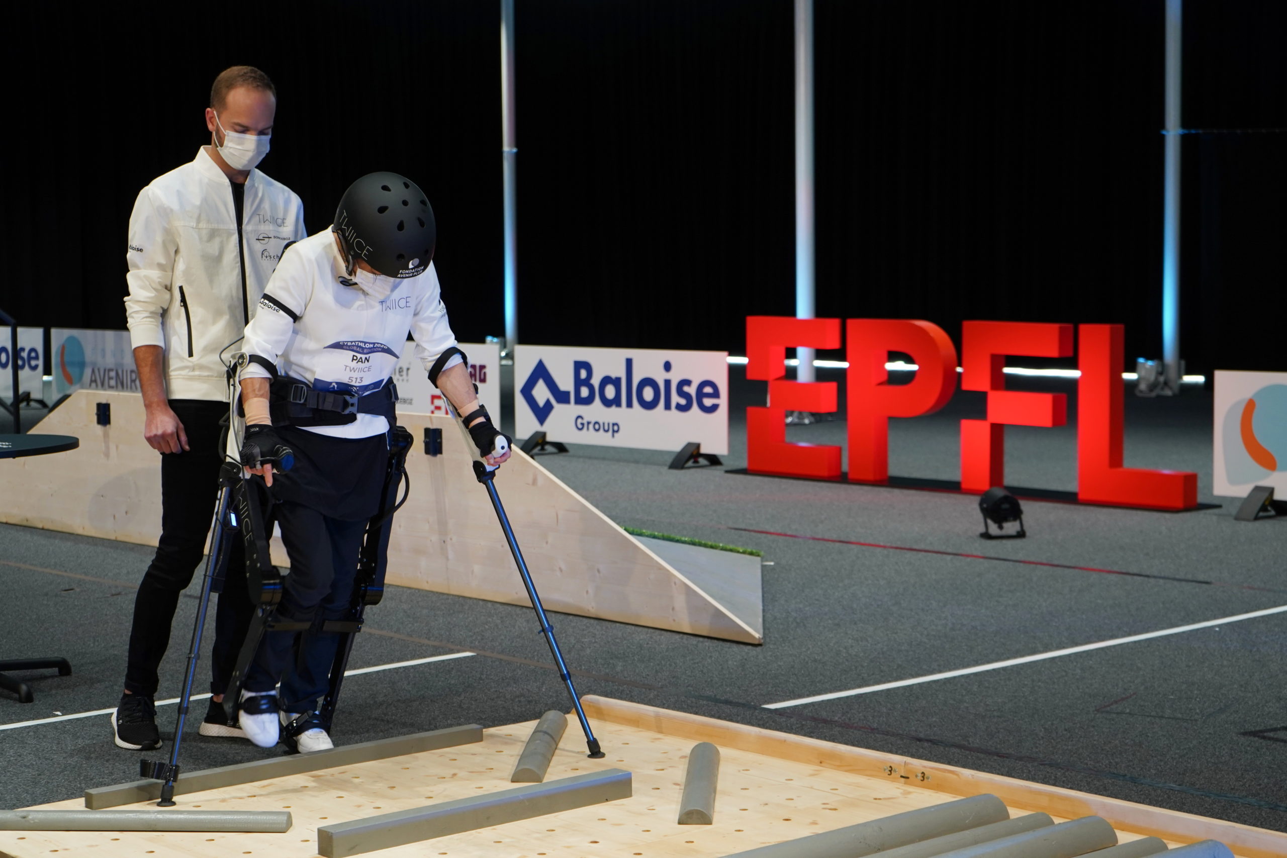 TWIICE One on the Cybathlon exoskeleton course