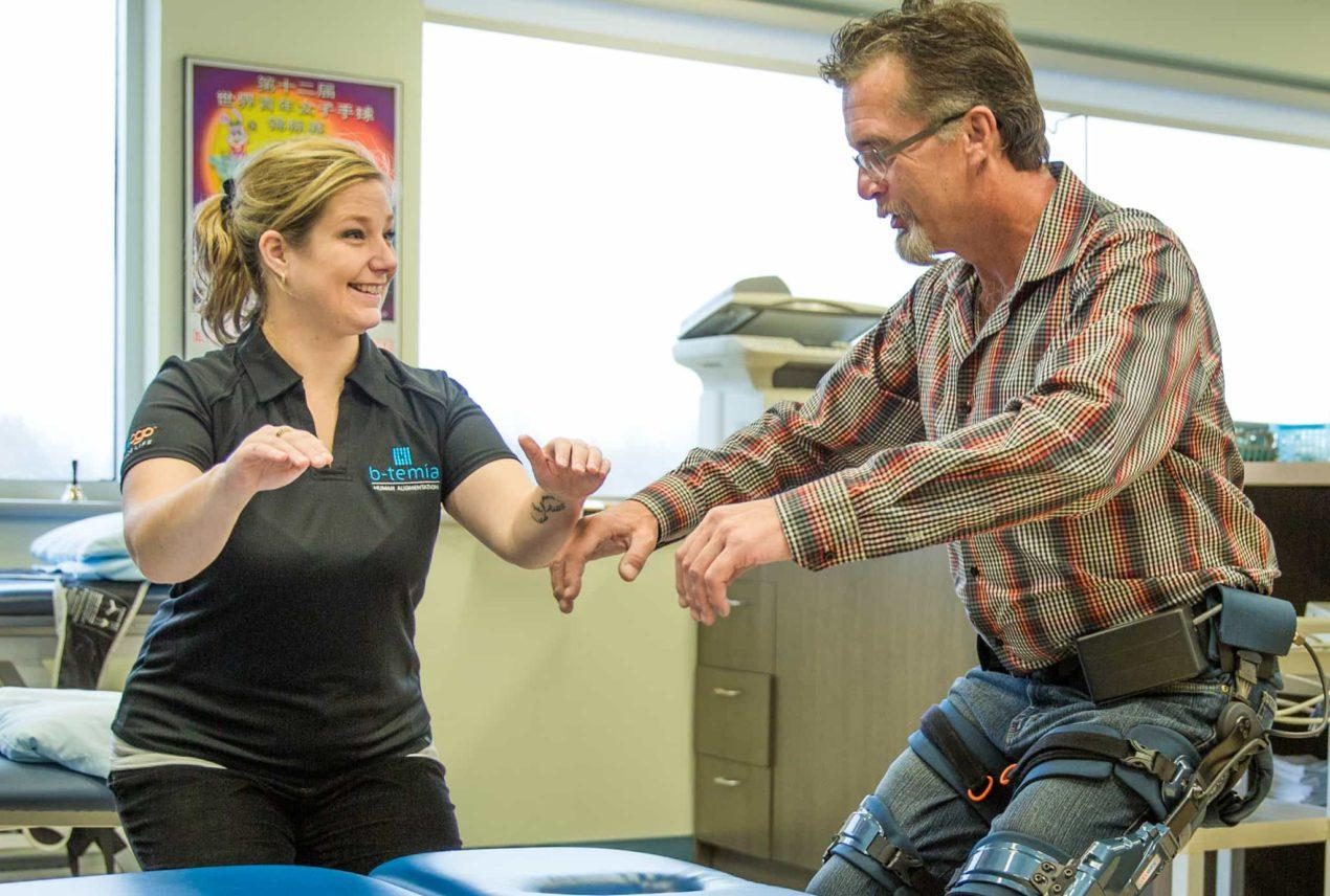 Sit-to-stand exercise with Keeogo in clinic