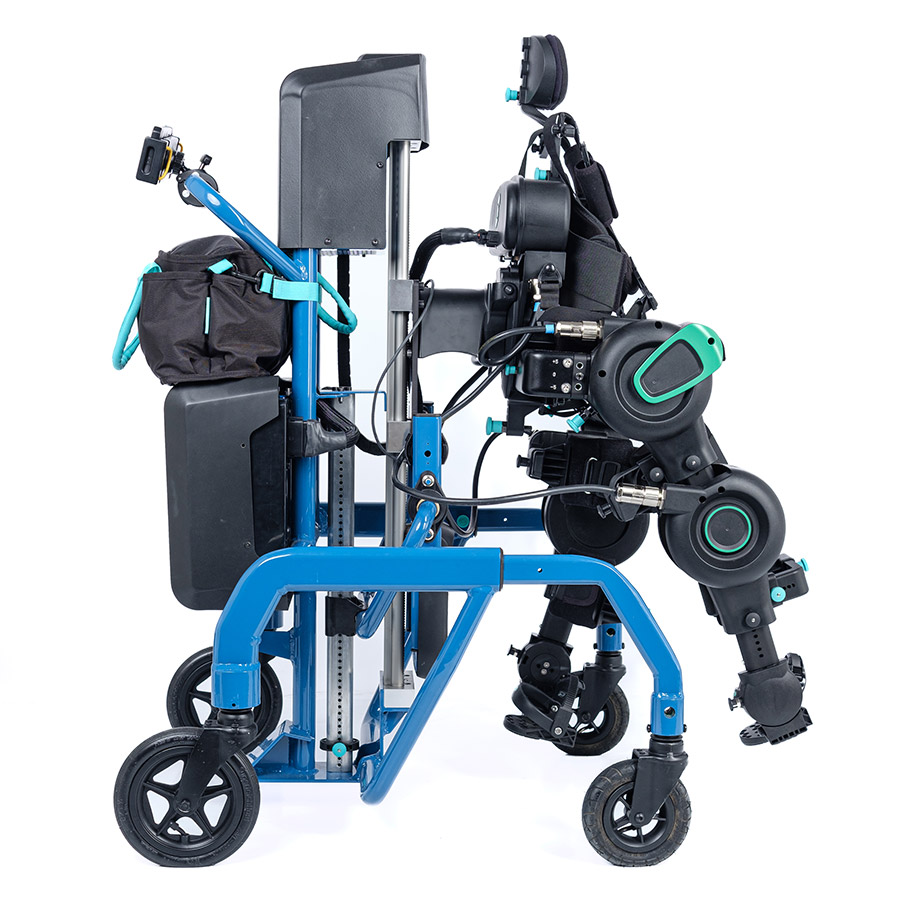 EXPLORER paediatric exoskeleton, three-quarter view