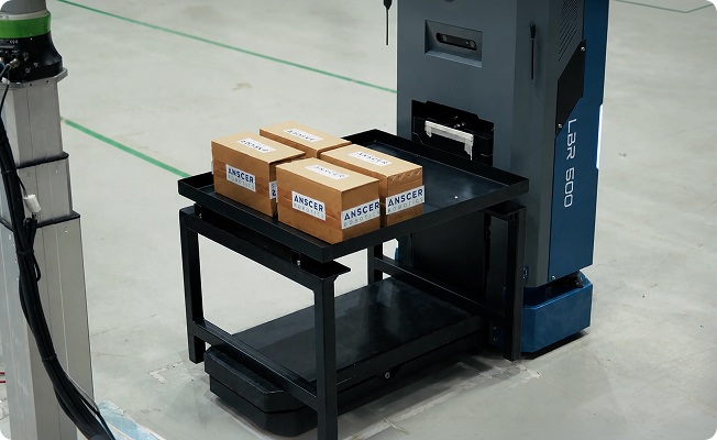 LBR 500 lifting a trolley