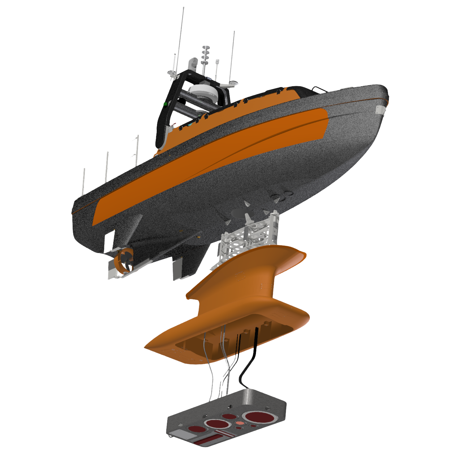 Sounder USV gondola, exploded view