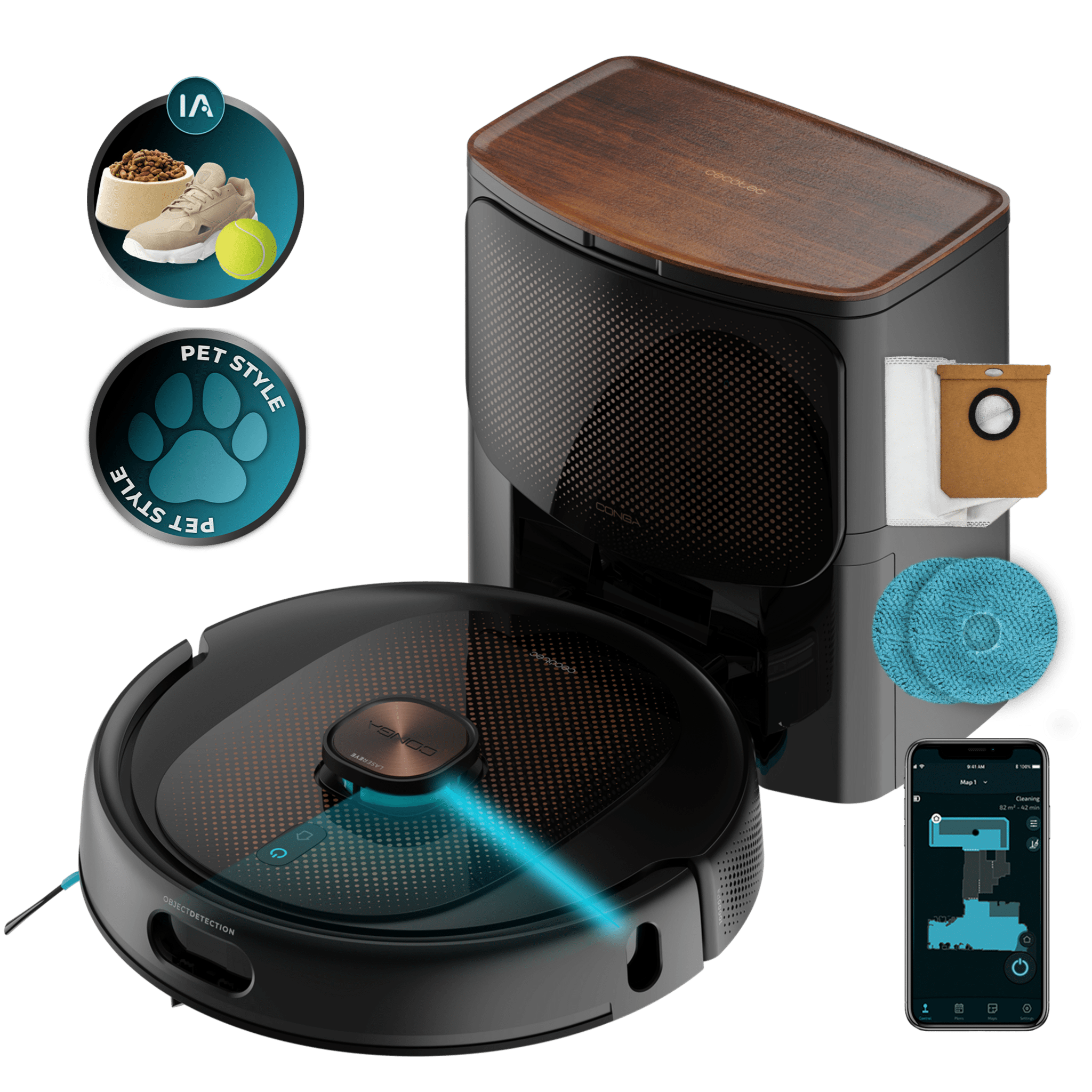 Conga 10090 AI Spin Revolution Ultra Power Home Lifestyle robot