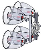 Non-Rotating Suction Cup Suspension 14mm 20mm Stroke