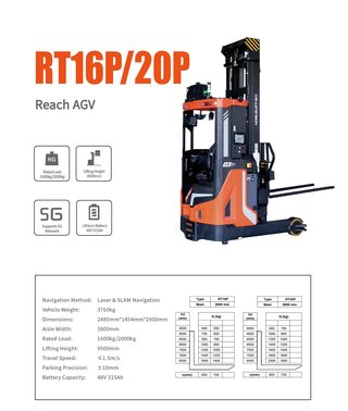 Noblelift RT16P/20P 1600kg/2000kg Reach AGV